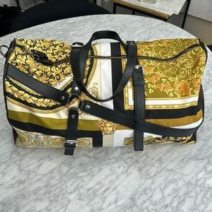 Versace authentic -   Baroque print fabric duffel bag